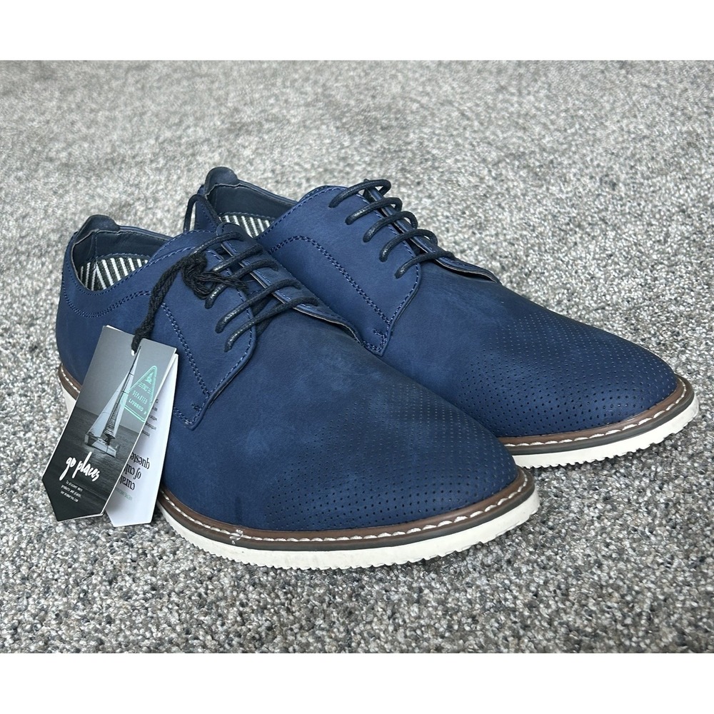 Mio Marino Deevor Men's Dress Shoes Size 9.5 Royal Blue Oxford NWT Ret. $89